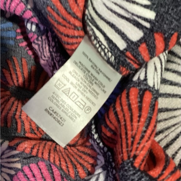 Loft Racerback Tank Bottom Ruffle Vibrant Colors Small - Picture 7 of 8